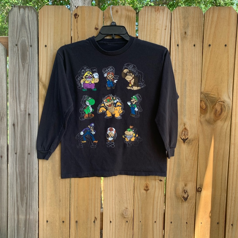 Vintage Mario Friends and Foes long sleeve shirt size Youth Large.